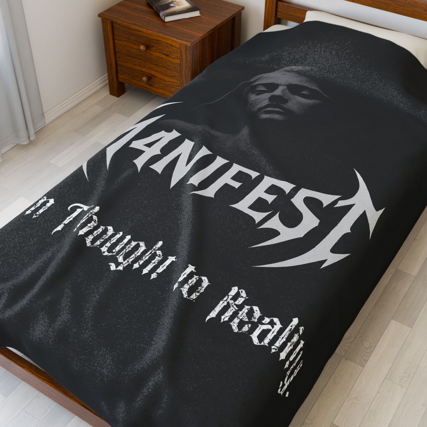 M4NIFEST Blanket "From Thought to Reality."